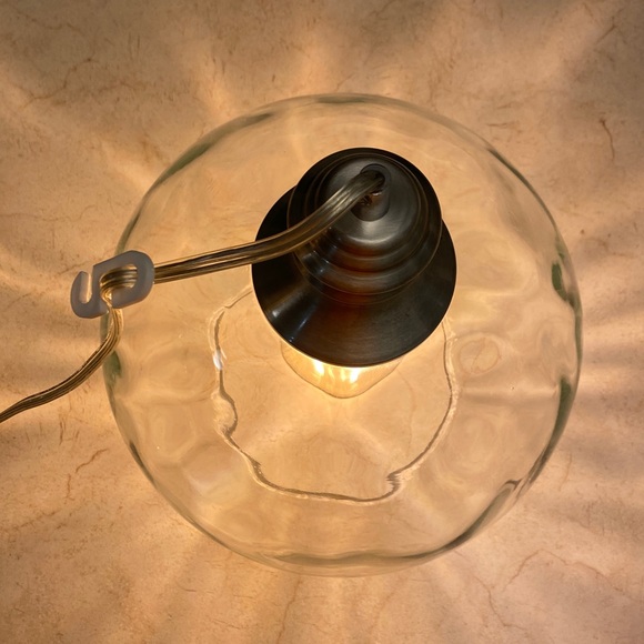 Portable hanging Glass Pendant Lamp with Edison bulb - Picture 6 of 15